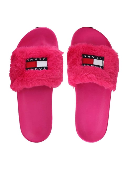 Buy Tommy Hilfiger Women's Pink Slides for Women at Best Price