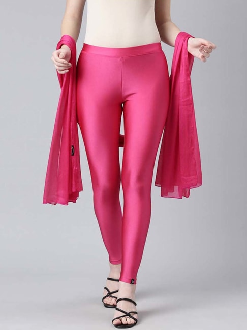 Buy TWIN BIRDS Pink Mid Rise Leggings With Dupatta for Women Online @ Tata  CLiQ