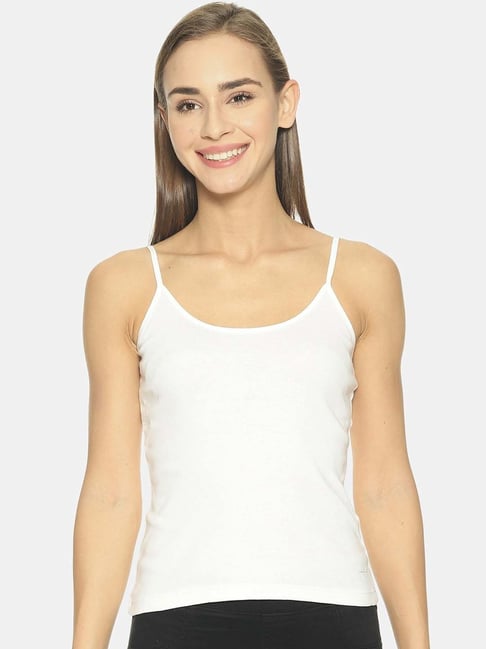 TWIN BIRDS Black & White Cotton Camisole - Pack Of 3