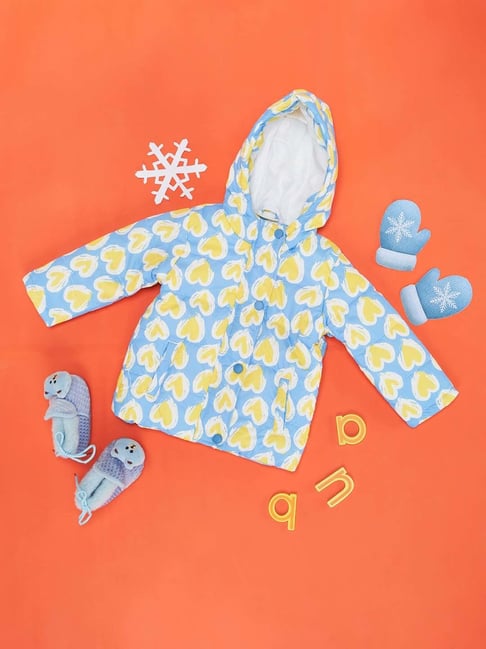 Pantaloons Baby Kids Blue & Pink Cotton Printed Full Sleeves Jacket-picture-40