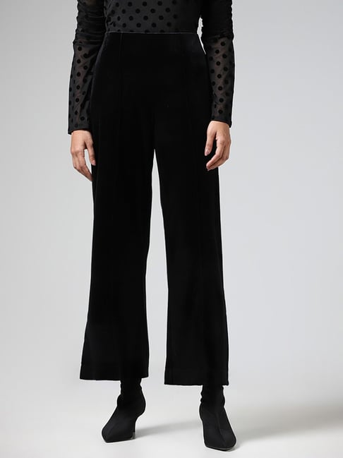 ZW COLLECTION FLARED TROUSERS WITH POCKETS - Black | ZARA India