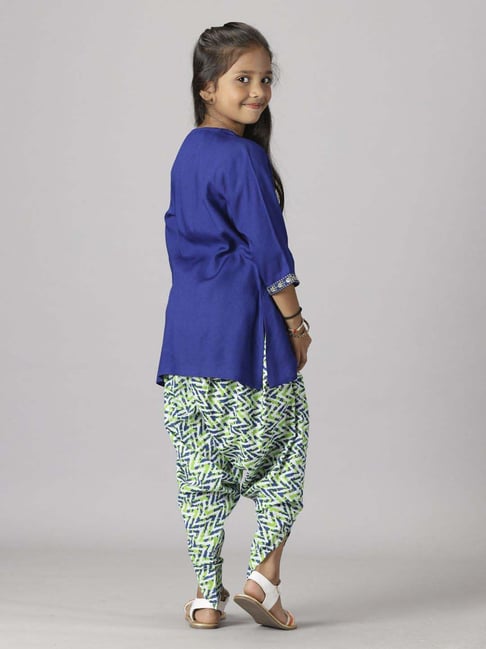 Moomaya Solid Punjabi Patiala Salwar Dhoti Pants For Women, Elastic Waist  Relaxed Baggy Trousers - Walmart.com