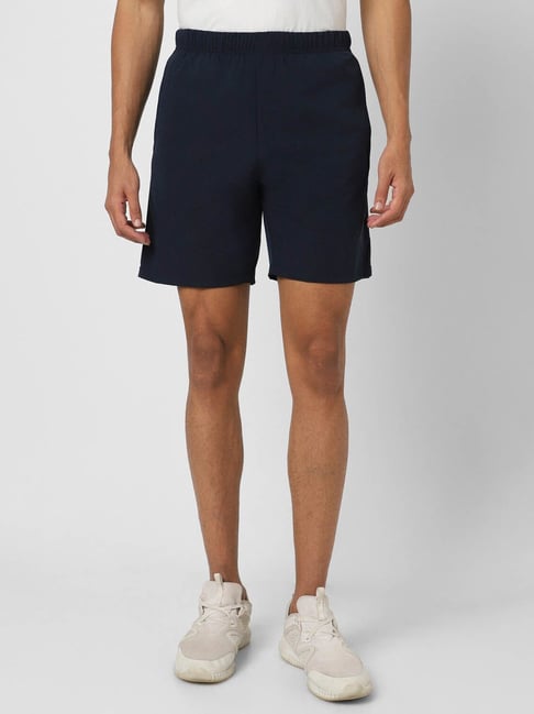 Van Heusen Flex Navy Regular Fit Shorts-picture-32