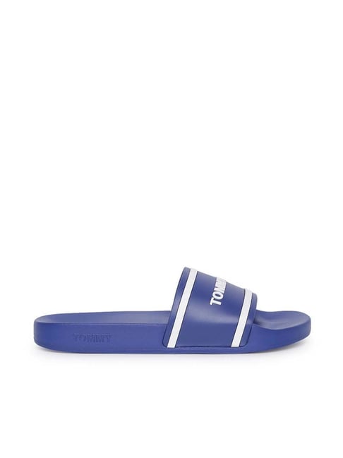 Buy Tommy Hilfiger Men s Navy Slides for Men at Best Price Tata CLiQ