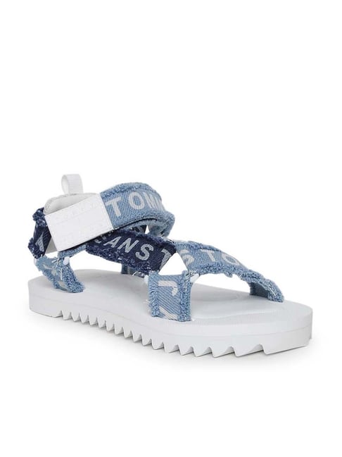 Buy Tommy Hilfiger Women s Denim Floater Sandals for Women at Best