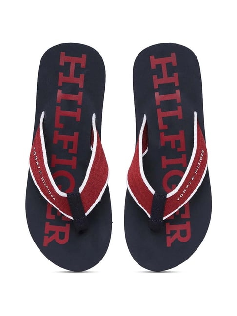 Tommy Hilfiger Men s Red Flip Flops