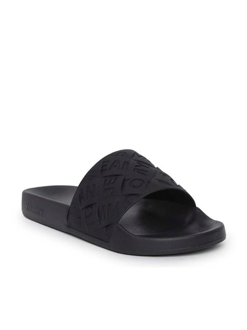 Buy Tommy Hilfiger Women s Black Slides for Women at Best Price