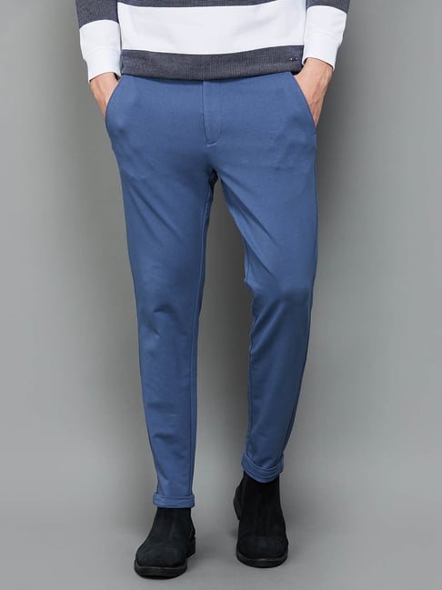 Bright Blue Double Pleated Tapered Leg Suit Trousers | New Look