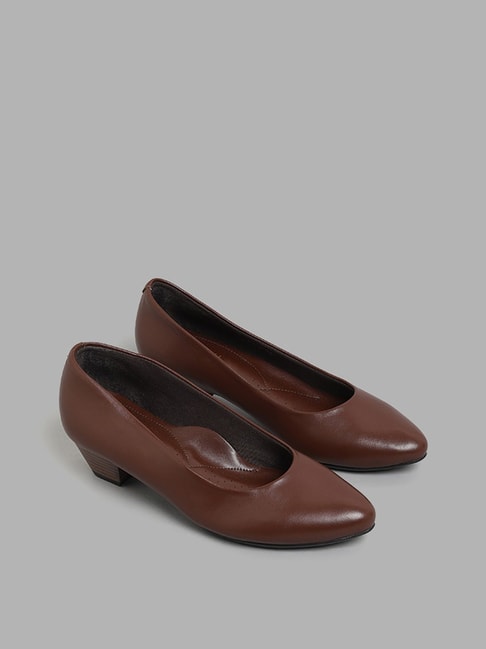 Sabena Whisky Dark Brown Leather Heels by Diana Ferrari | Shop Online at  Mathers