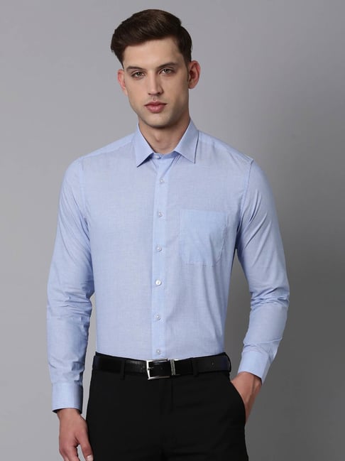 Buy Black Slim Fit Full Sleeves Formal Shirt for Men at Selected Homme
