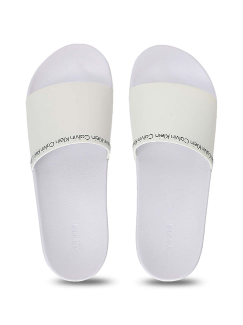 Buy Calvin Klein Jeans Men s White Slides for Men at Best Price