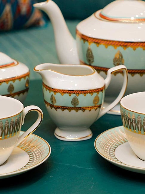 Home4U Amber Printed Multicolor Porcelain Creamer (180ml)