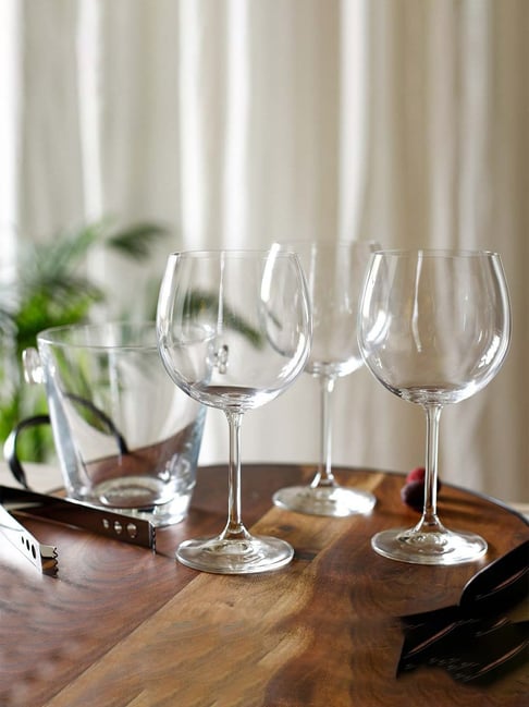 Home4U Transparent Glass Bohemia Crystal Gin Tonic & Ice Bucket Cool (5 Pcs)