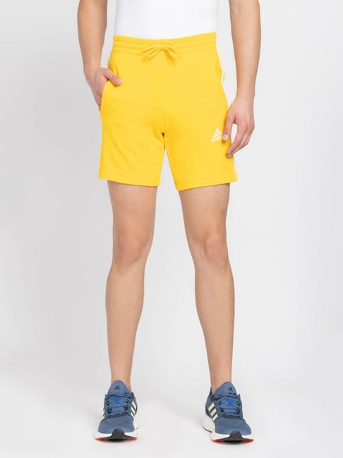 Adidas yellow outlet shorts mens