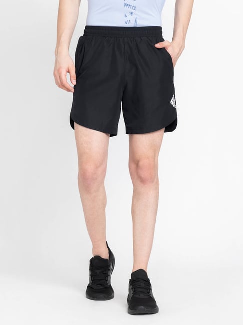 Adidas Black Regular Fit Printed Sports Shorts-image-42