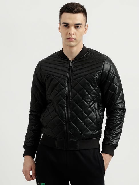 Jacket in coated fabric - Black | Benetton