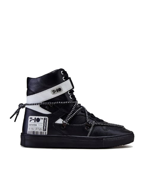 Black mid sale top shoes