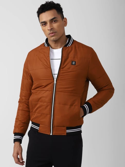 Van Heusen Flex Orange Regular Fit Quilted Bomber Jacket-picture-38