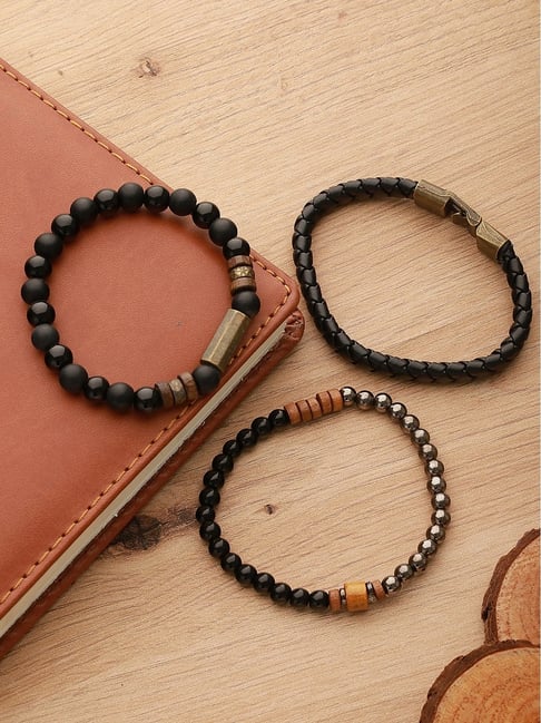 Fashionable and Popular Men Crystal & Bead Decor Bracelet for Jewelry Gift  and for a Stylish Look | SHEIN