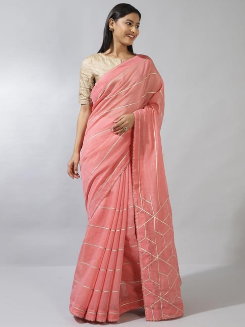 Buy Fabindia Woven Jamdani Pure Silk Red Sarees Online @ Best Price In  India | Flipkart.com