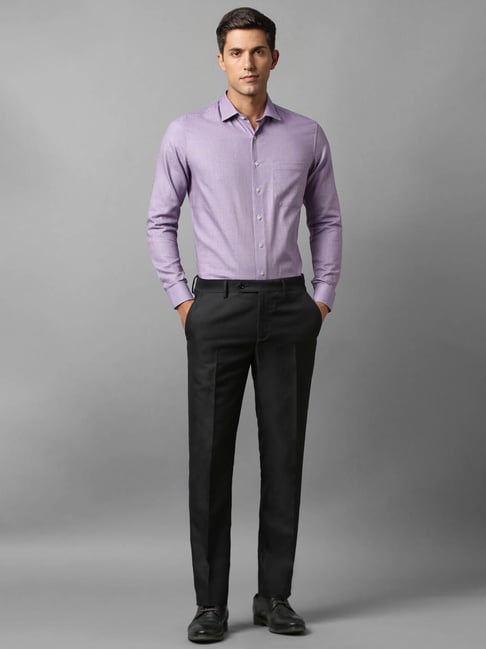 Buy Louis Philippe Light Purple Cotton Slim Fit Texture Shirt for Mens  Online @ Tata CLiQ