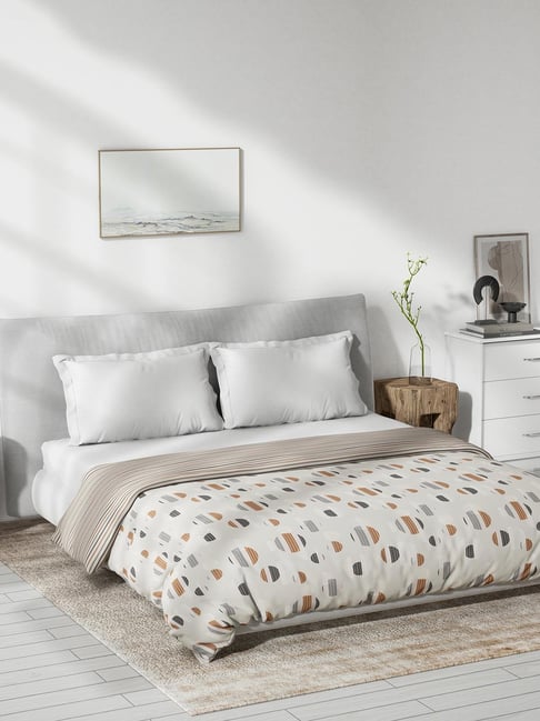 DDecor Polka Dot Brown 150 TC Cotton Queen Reversible Dohar-picture-10