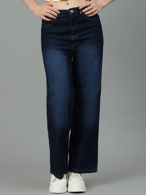 Moonker Women's Jeans Micro Flare Pants Middle Waist Jeans