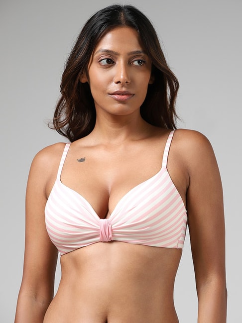 Buy Wunderlove by Westside Light Pink Swimwear Bikini Bra for Women Online  @ Tata CLiQ