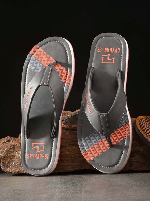 Spykar Men s Grey Flip Flops