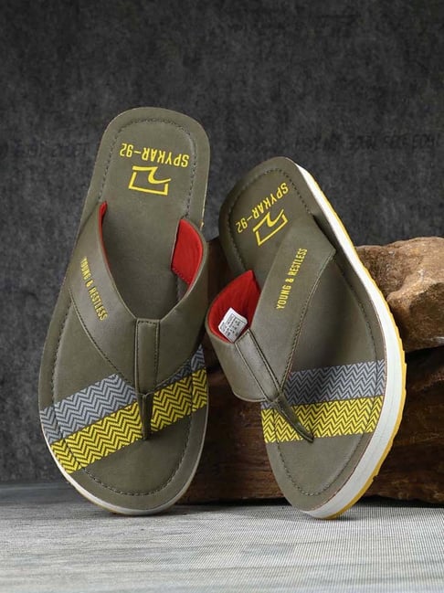 Spykar Men s Olive Flip Flops