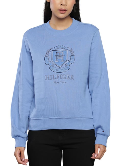 Tommy Hilfiger Blue Embroidery Regular Fit Sweatshirt