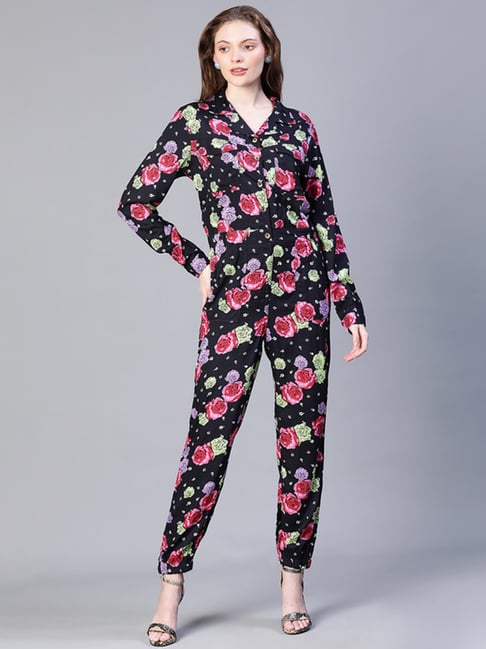 Oxolloxo Multicolor Floral Print Jumpsuit