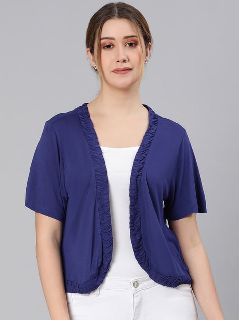 Oxolloxo Blue Regular Fit Shrug