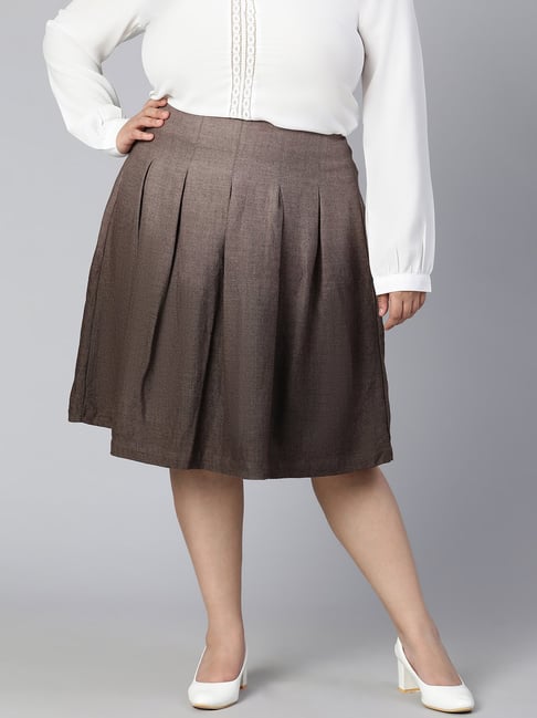 Oxolloxo Brown Regular Fit Skirt-picture-12
