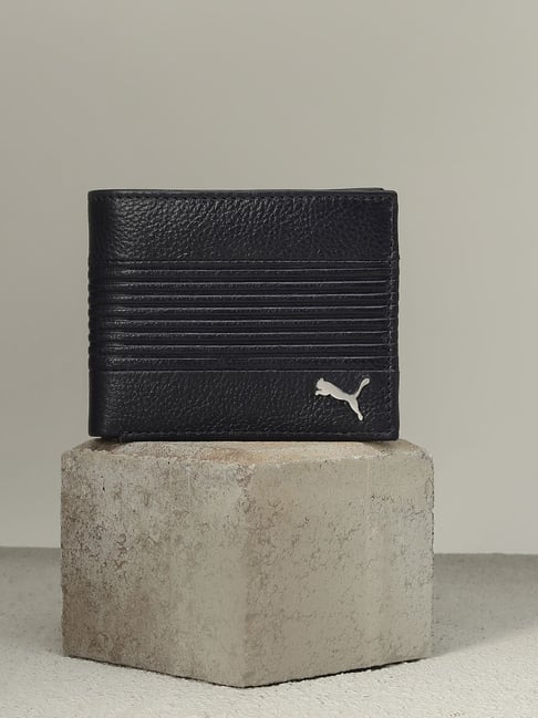 Buy Puma Cruise V2 Navy Leather Textured Bi Fold Wallet Online At