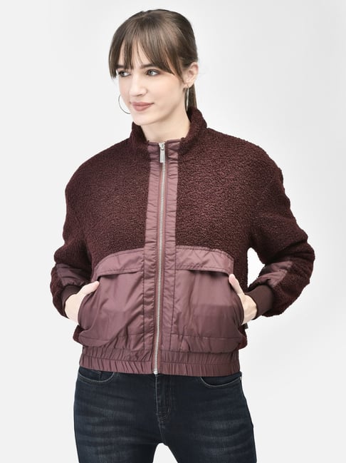 Crimsoune Club Wine Regular Fit Bomber Jacket-picture-10