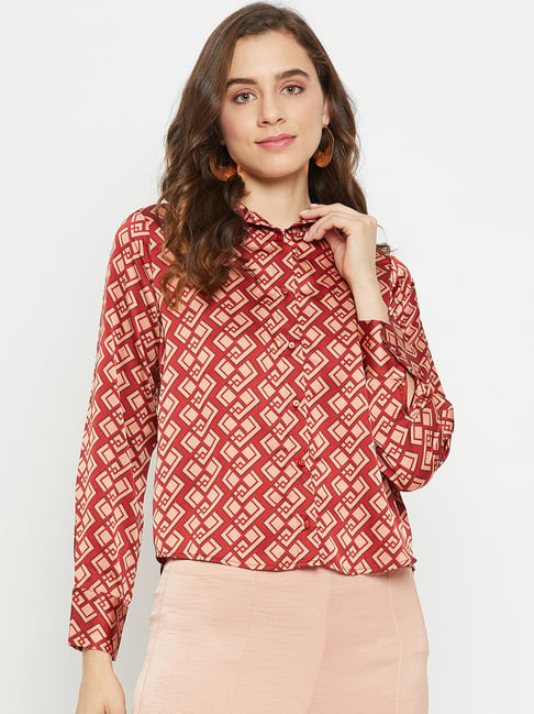 MADAME Red Printed Shirt-picture-35
