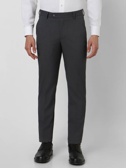 PETER ENGLAND Slim Fit Men Grey Trousers - Price History