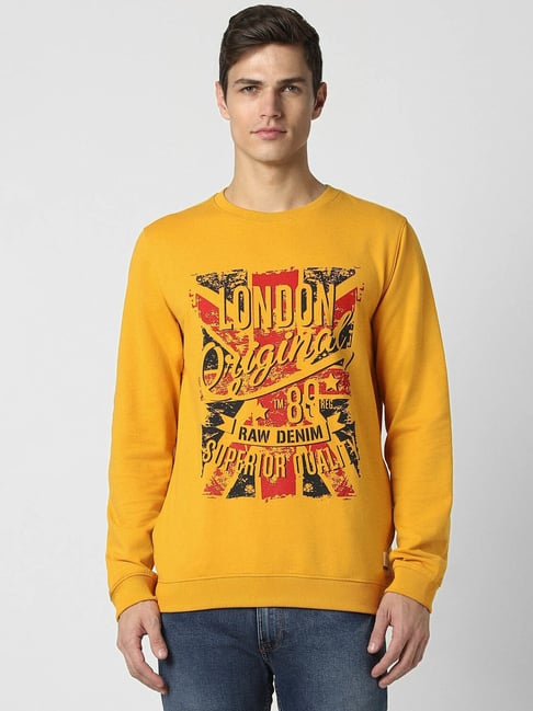 Peter england yellow sweatshirt sale