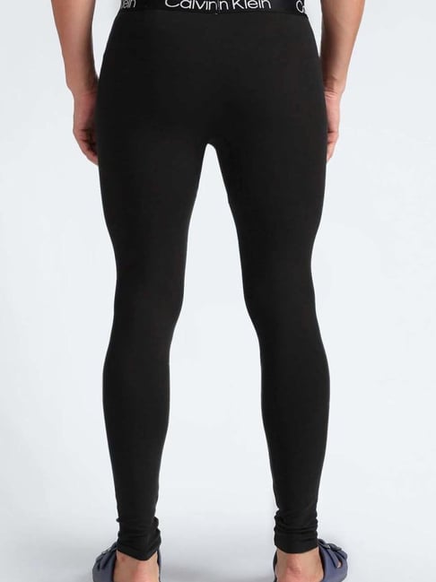Buy Calvin Klein Black Regular Fit Logo Printed Thermal Bottoms