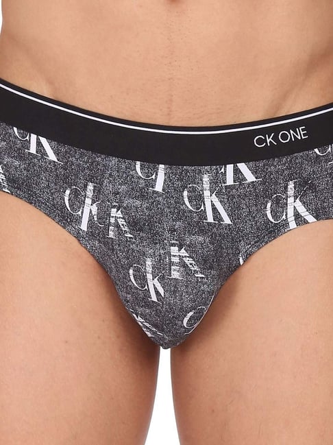 Buy Calvin Klein Black Regular Fit Logo Printed Briefs for Mens