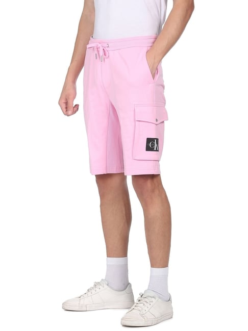 Buy Calvin Klein Jeans Pink Cotton Regular Fit Shorts for Mens