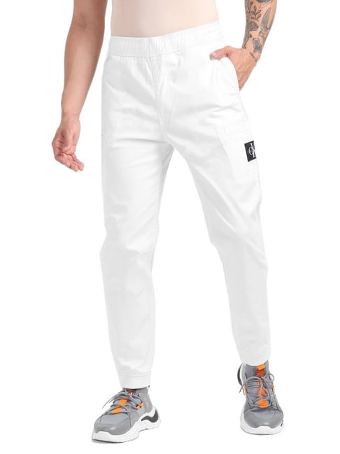Buy CALVIN KLEIN JEANS Grey Mens 4 Pocket Slub Trousers | Shoppers Stop