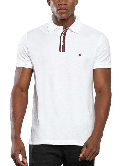 Tommy hilfiger white polo shirt new arrivals