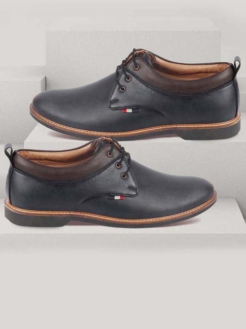 Fausto Men's Navy Derby Shoes