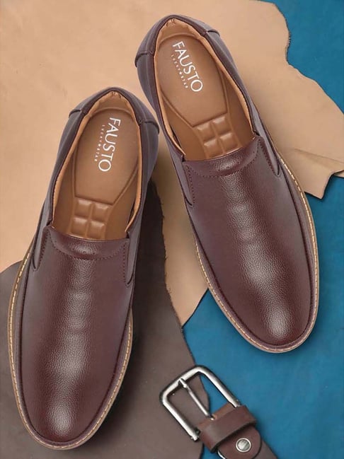 Buy Fausto Men's Brown Formal Loafers for Men at Best Price Tata