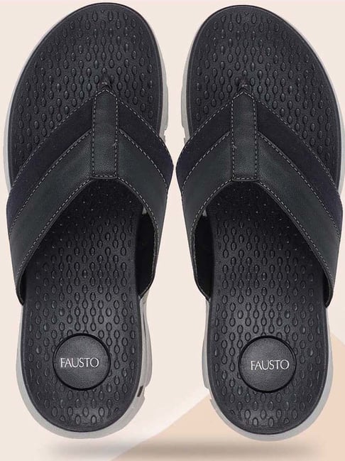 Fausto Men's Navy Thong Sandals-picture-15
