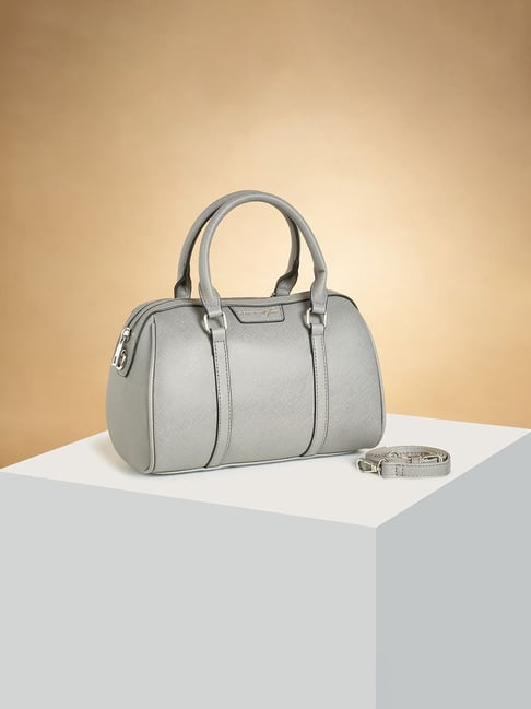 Forever Glam by Pantaloons Grey PU Solid Handbag-picture-20