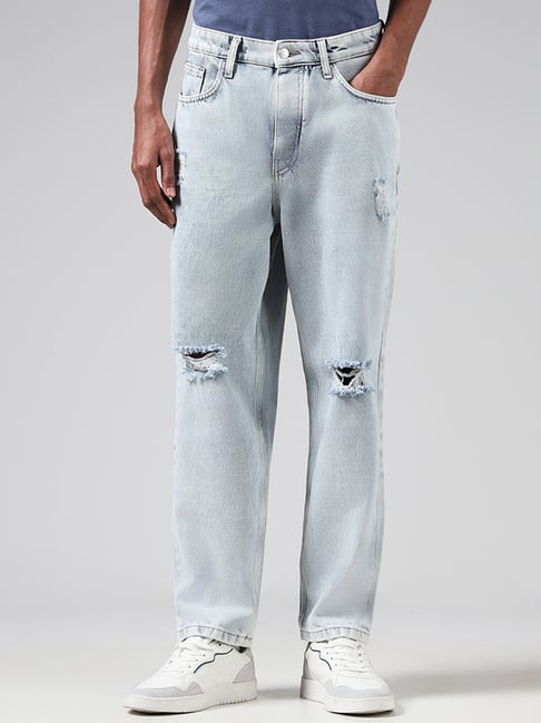 Streetwear Fashion Black Ripped Jeans Men Skinny Slim Fit Blue Hip Hop Denim  Trousers Casual Jeans for Men Jogging jean homme