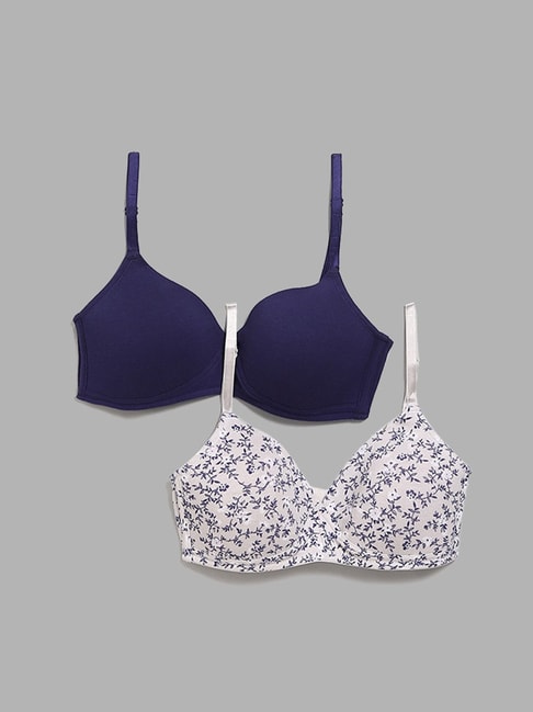 Wunderlove By Westside Navy Floral-Printed Lounge Marshmallow Bra Price in  India, Full Specifications & Offers